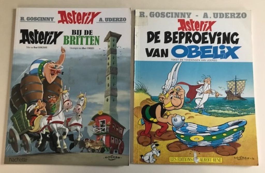 2x ASTERIX - BRITTEN (HACHETTE) + BEPROEVING OBELIX GOSCINNY, Plusieurs BD, Enlèvement ou Envoi, Utilisé, Goscinny / Uderzo