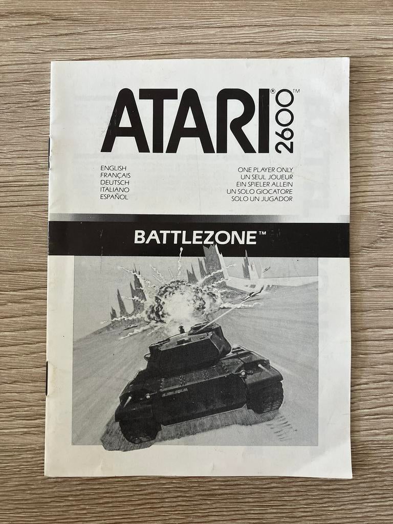 Atari 2600 battlezone manual, Games en Spelcomputers, Spelcomputers | Atari, Ophalen of Verzenden, Zo goed als nieuw, Atari 2600