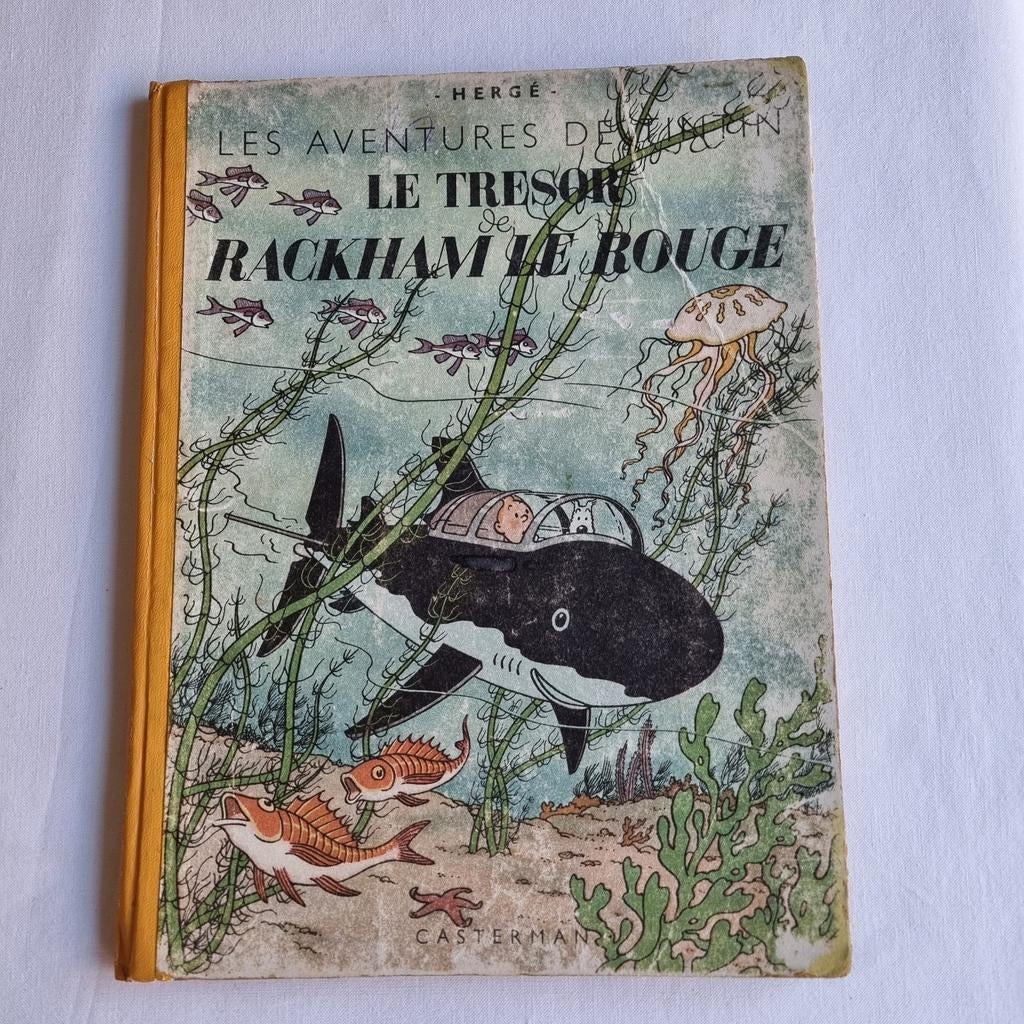T12- De schat van Rackham The Red- A24 wit- EO- 1945- BE-, Antiek en Kunst, Ophalen, Hergé
