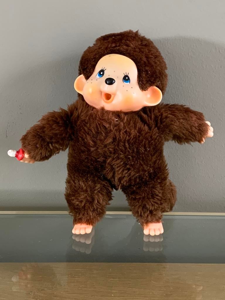 Vintage Monchhichi aapje 17cm, Enlèvement, Utilisé, Autres types