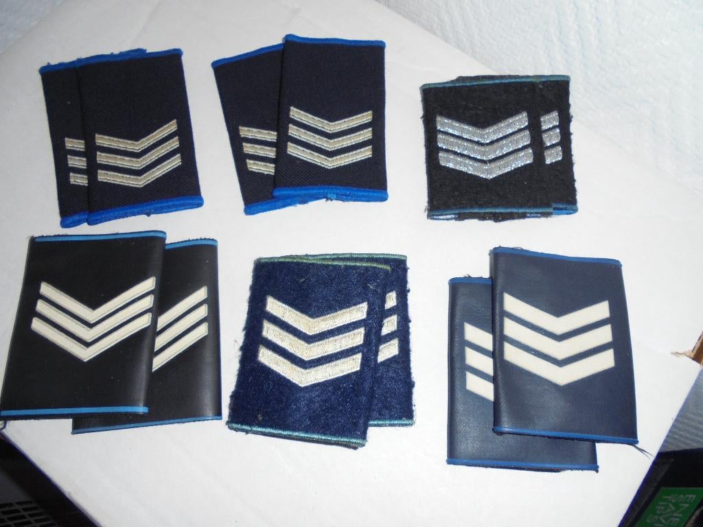 6 paar schouderstukken hoofdbrigadier Politie, Verzamelen, Militaria | Algemeen, Ophalen of Verzenden