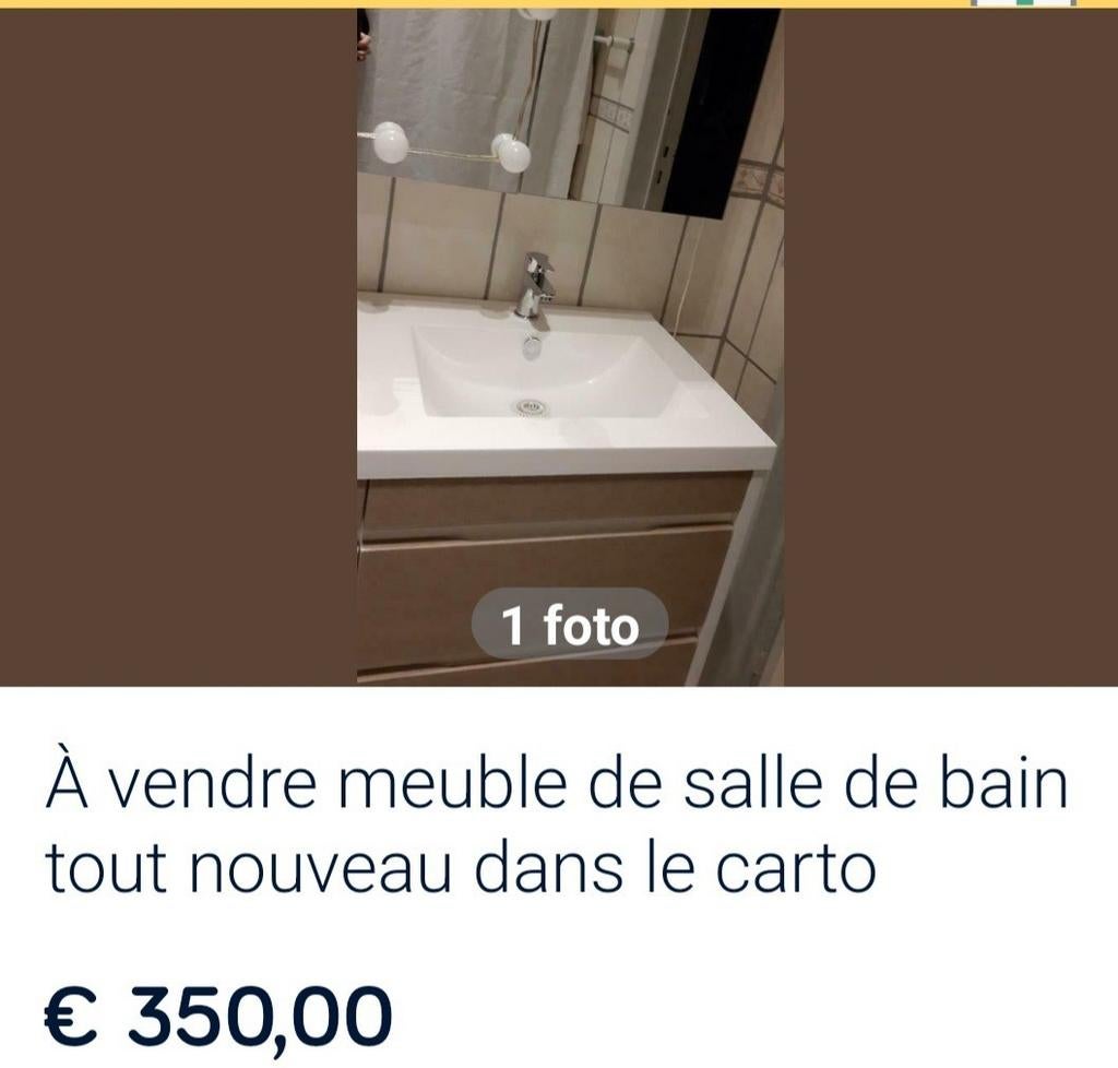 Nouveau dans le carton meuble de salle de bain, Maison & Meubles, Salle de bain | Meubles de Salle de bain, Enlèvement, Comme neuf