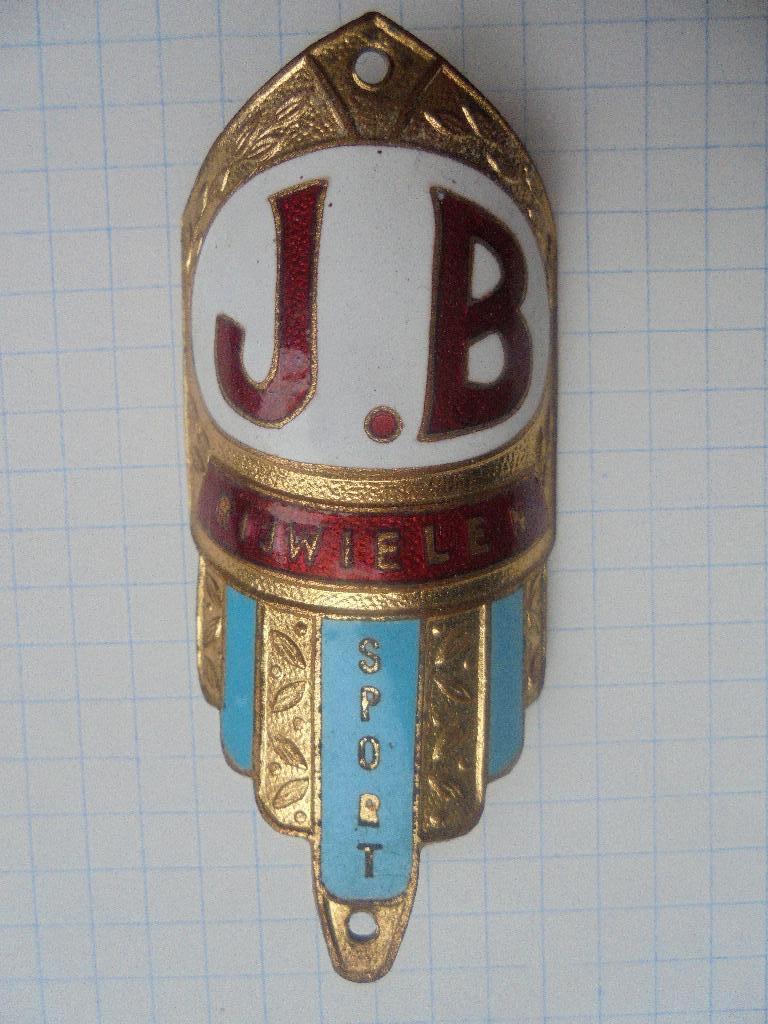 plaque de vélo J.B bicycles, état neuf emaillee, Enlèvement ou Envoi