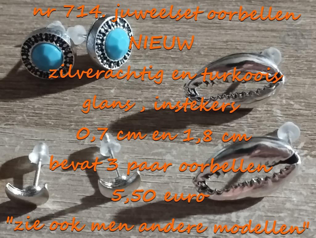 714. Bijou : boucles d'oreilles, NEUF, frais de port inclus, Bijoux, Sacs & Beauté, Boucles d'oreilles, Autres matériaux, Bleu