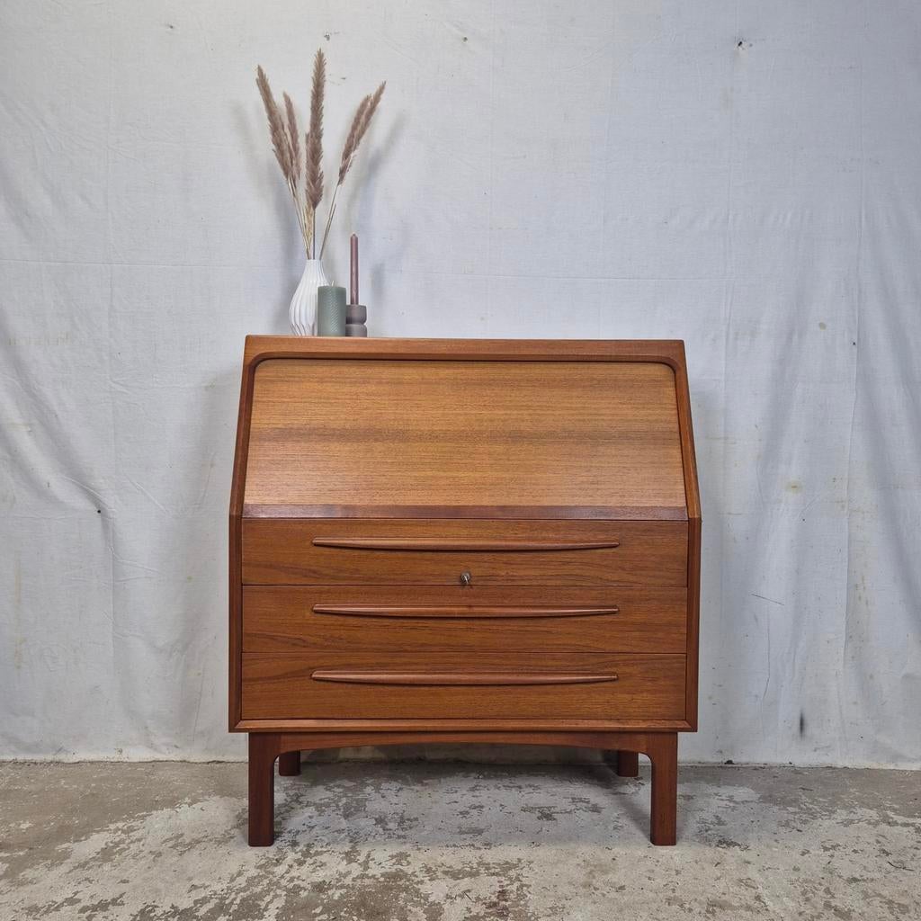 Bernhard Pedersen & Søn, vintage Deense secretaire, kaptafel, Huis en Inrichting, Kasten | Secretaires, Ophalen, Gebruikt, Scandinavisch, dressoir, wandmeubel, slaapkamerkast