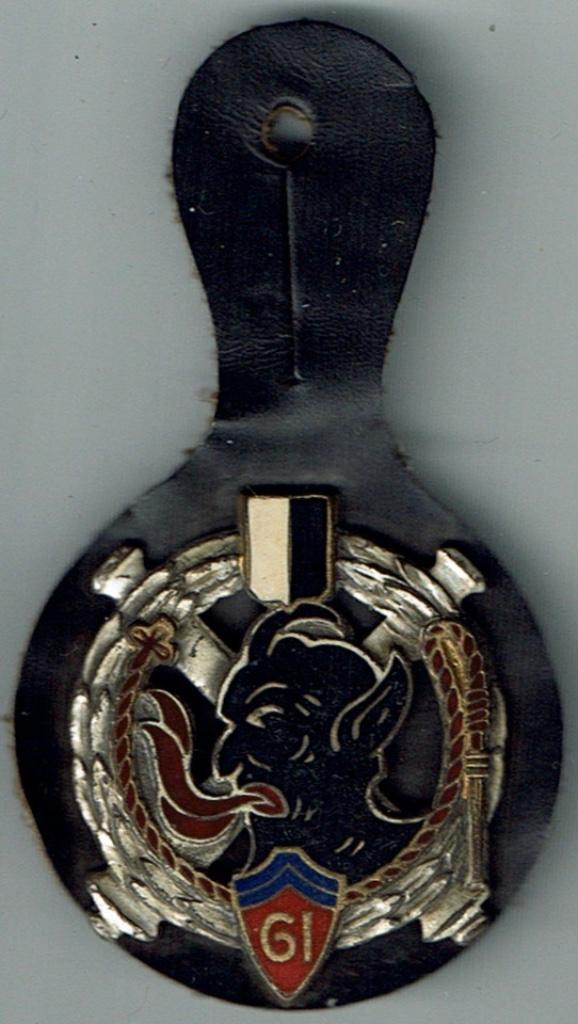 Militaire borsthanger 61e artillerie Zwarte Duivels, Verzenden, Landmacht, Lintje, Medaille of Wings