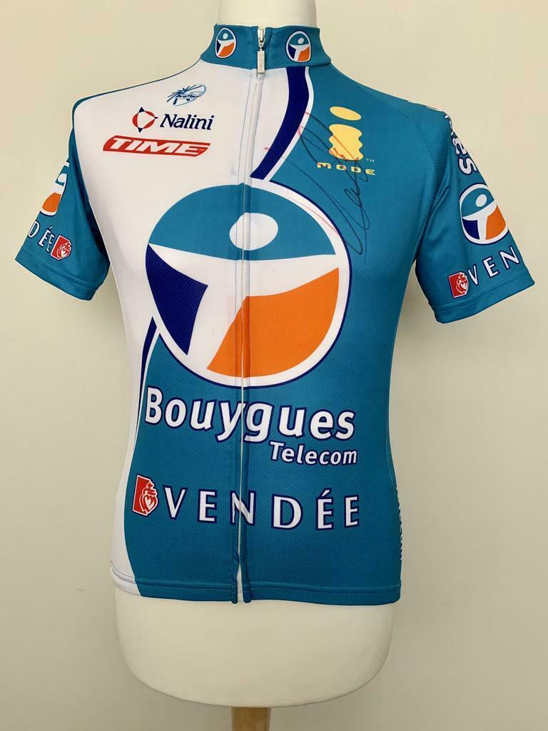 Bouygues Telecom 2006 signed Thomas Voeckler cycling shirt, Sports & Fitness, Cyclisme, Enlèvement ou Envoi, Utilisé, Vêtements