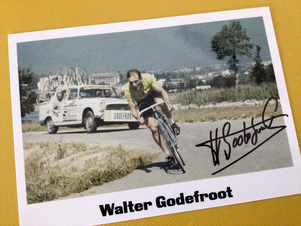 Wielerkaart tour de france walter godefroot signe, Verzenden, Zo goed als nieuw