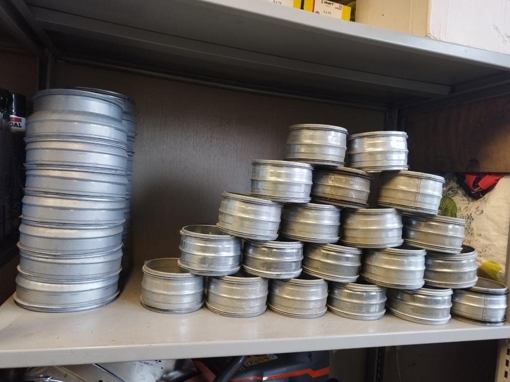 Galva ventilatiebuis koppelstukken met rubberdichting, Doe-het-zelf en Bouw, Ventilator en Afzuiger, Gegalvaniseerde ventilatiebuis koppelstukken