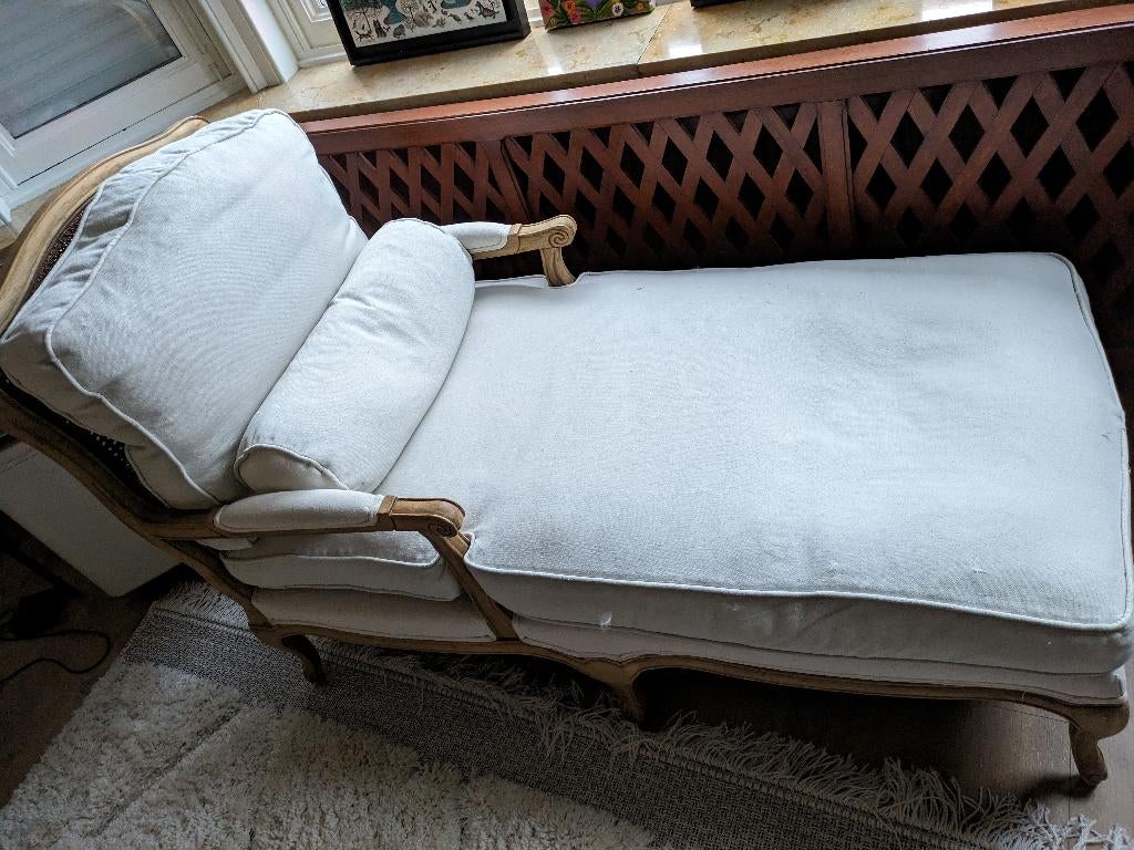 Zeer mooi dagbed met stokslagen, Ophalen, Gebruikt, Eenpersoons, 125 tot 150 cm