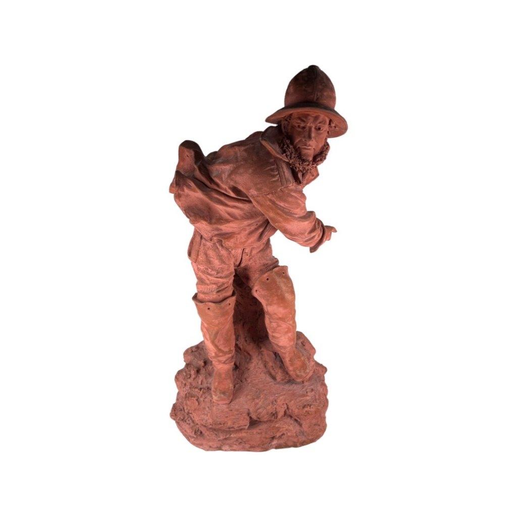 Joseph Le Guluche Marin en terre cuite XIXe, Antiquités & Art, Antiquités | Céramique & Poterie, Enlèvement ou Envoi
