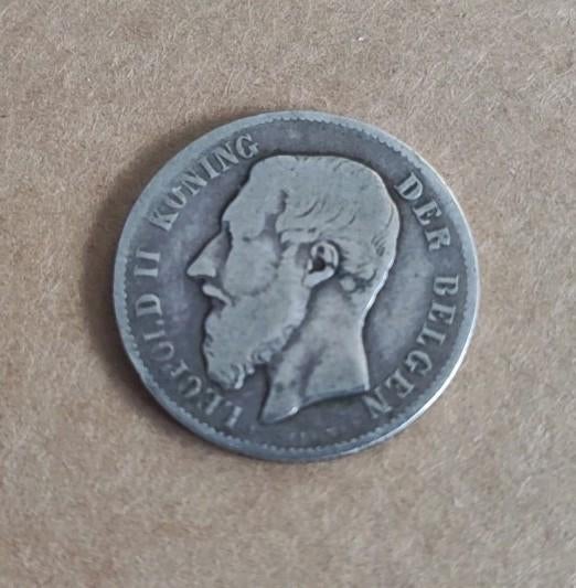 België 50 centimes, 1886, Enlèvement ou Envoi, Argent, Monnaie en vrac