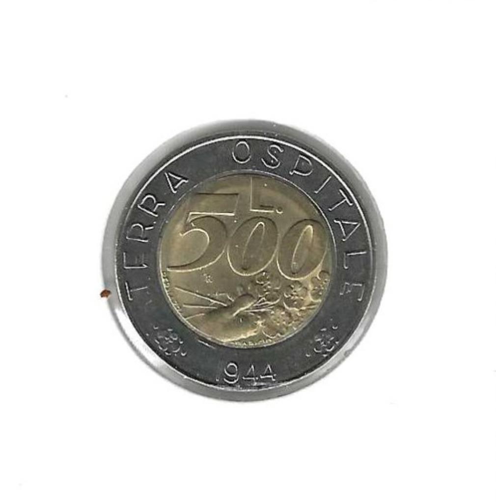 San Marino, 500 Lire 1991, Terra Ospitale 1944., Ophalen of Verzenden, Overige landen, Losse munt