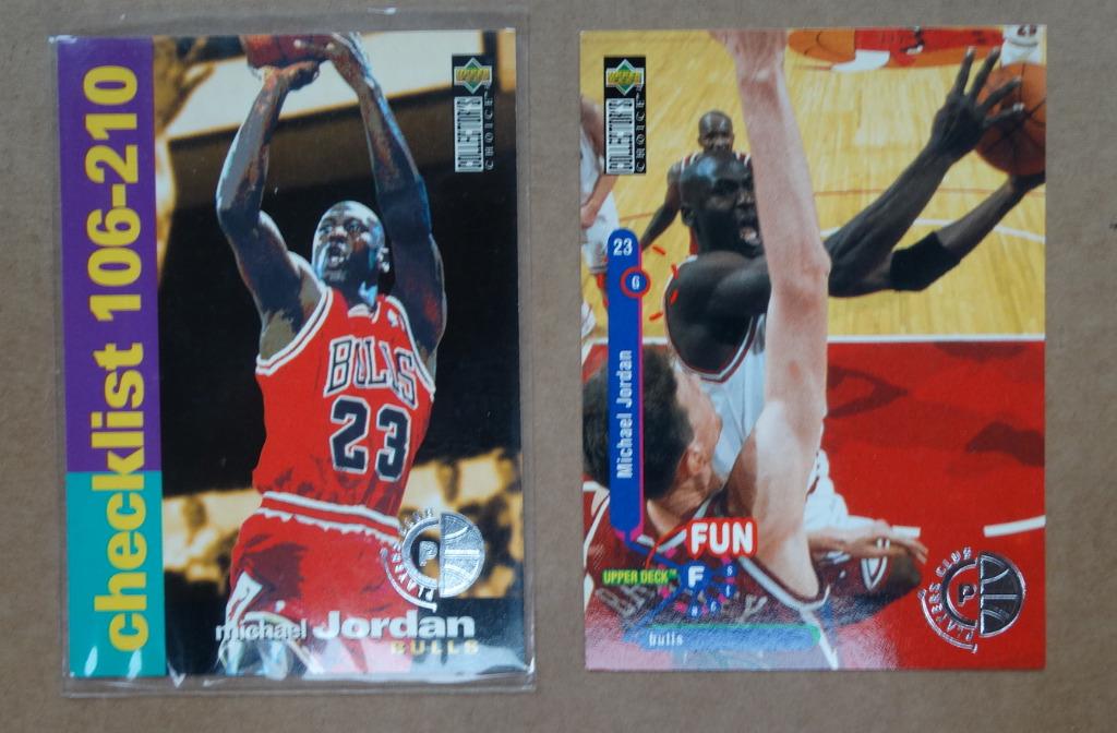 Michael Jordan '95 UD CC checklist "players club" #210, Verzenden, Zo goed als nieuw, Overige typen