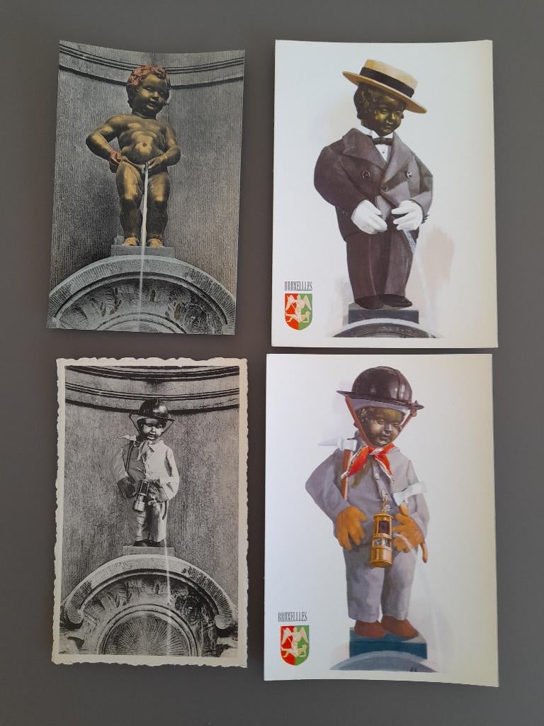 Postkaarten Brussel Manneken Pis, Verzamelen, Ophalen of Verzenden