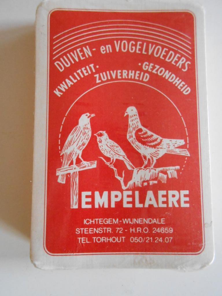 Spel speelkaarten vogelvoeders Tempelaere uit Ichtegem, Ophalen of Verzenden, Speelkaart(en)