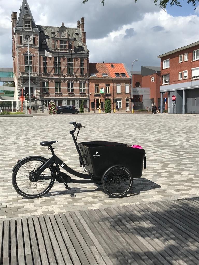 Bakfiets triobike boxter E, 4 kinderen of meer, Huif, Zo goed als nieuw, Ophalen