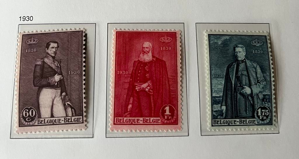 Belgischepostzegels1930 –100 jaar BelgischeOnafhankelijkheid, Enlèvement ou Envoi, Non oblitéré