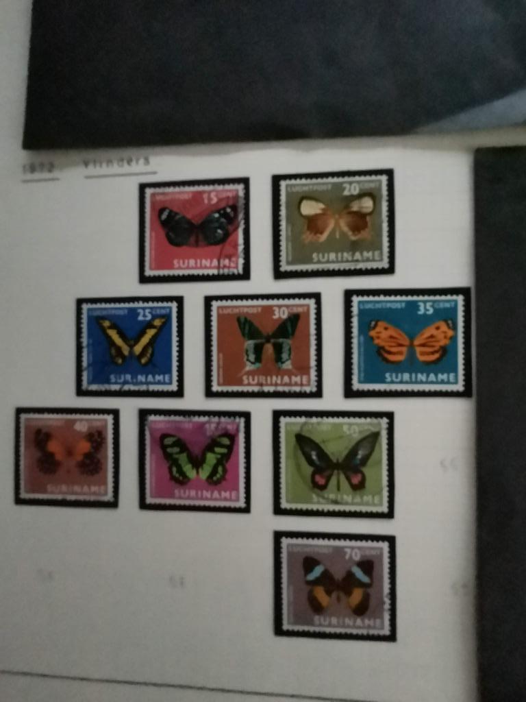 Suriname 1972 - insecten - vlinders, Ophalen of Verzenden, Gestempeld