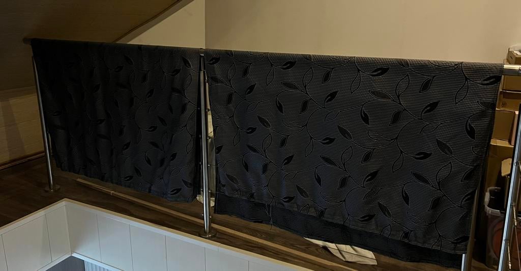 Lot de deux tentures noires, Huis en Inrichting, Woonaccessoires | Overige, Zo goed als nieuw, Ophalen