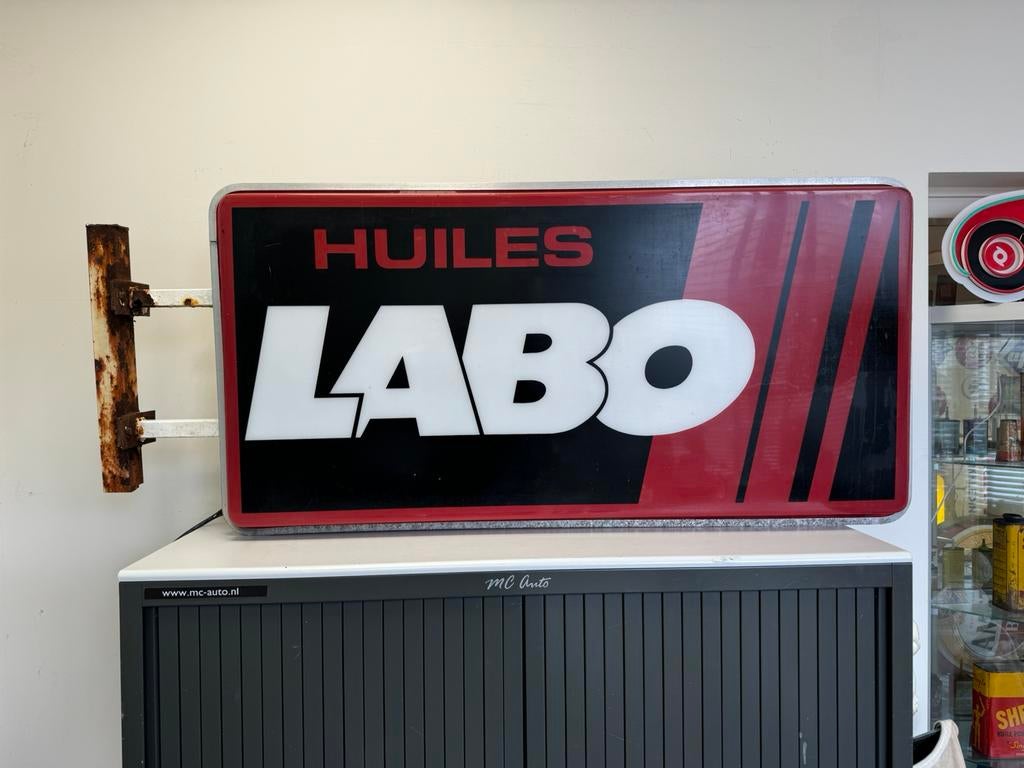LABO oude reclame lichtbak XL, Ophalen, Gebruikt, Lichtbak of (neon) lamp