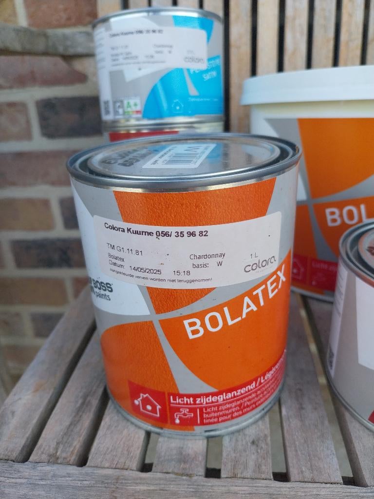 Verf Boss, Chardonnay, Doe-het-zelf en Bouw, Verf, Beits en Lak, Zo goed als nieuw, Verf, Minder dan 5 liter, Overige kleuren