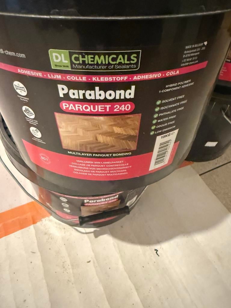 Parketlijm parabond, Doe-het-zelf en Bouw, Ophalen, Nieuw, Parket