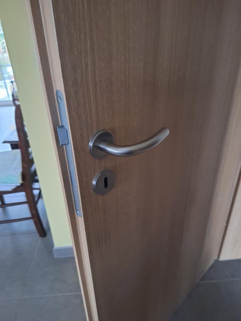 Poignées de porte, Bricolage & Construction, Serrurerie de bâtiment & Dispositif de fermeture, Enlèvement ou Envoi, Utilisé, Inox