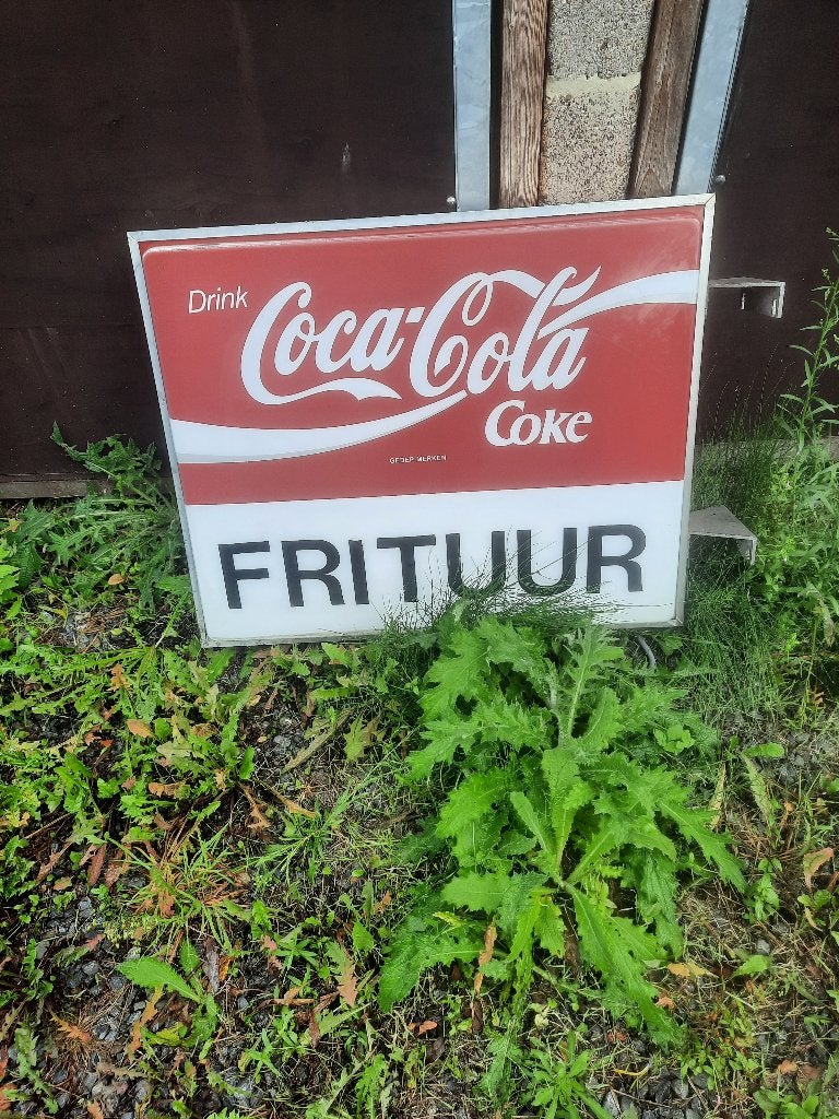 Coca cola verlichting 80cm x 70 cm, Verzamelen, Ophalen of Verzenden, Gebruikt, Reclamebord