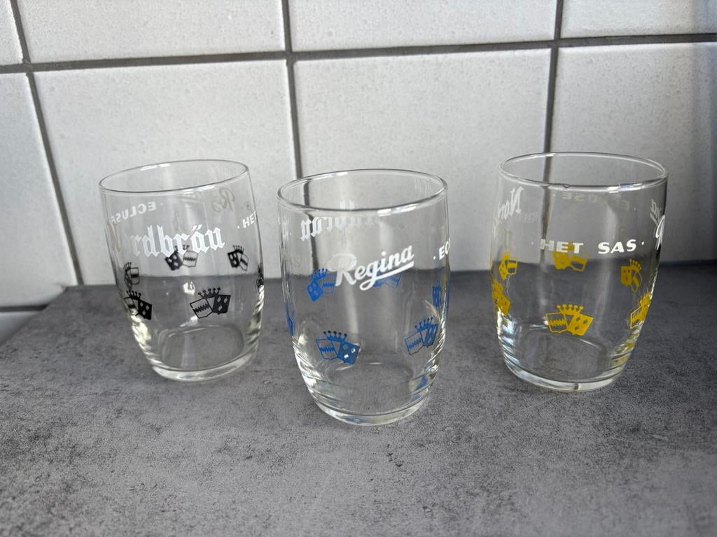 Het Sas - Nordbräu- Regina limonadeglaasjes, Ophalen of Verzenden, Zo goed als nieuw