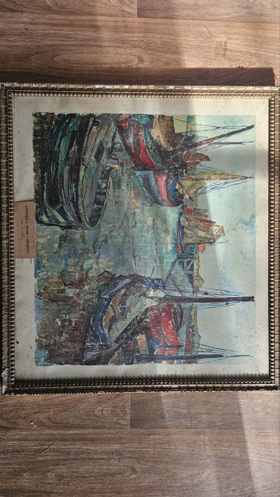 tableau imprimé par Ch. Barques Londot Peche à Nieuport, Enlèvement