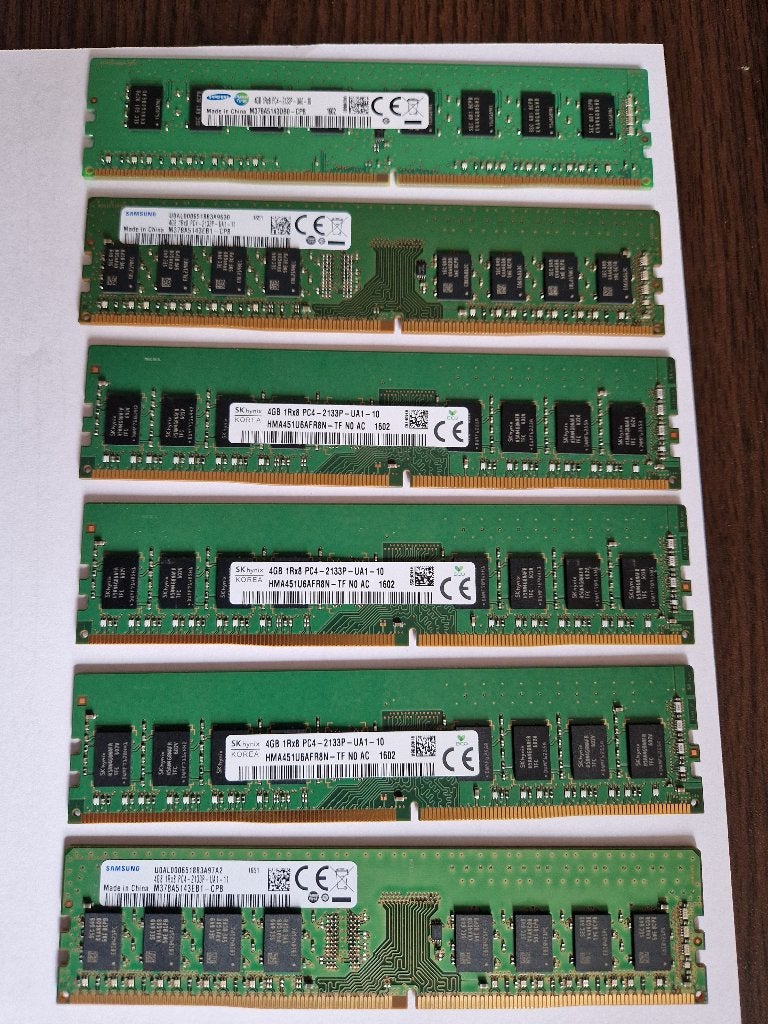 RAM DDR4  2133 (6x4go), Computers en Software, RAM geheugen, Ophalen, DDR4, Zo goed als nieuw, Desktop