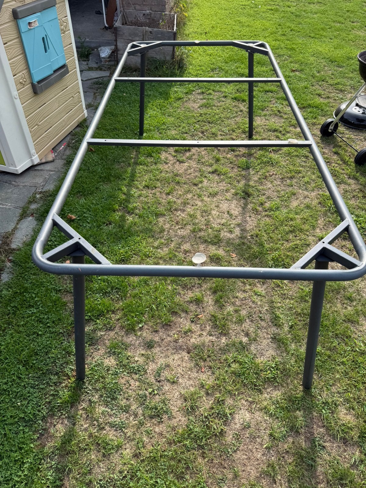 Frame tuintafel antraciet, Ophalen, Gebruikt, Rechthoekig, Aluminium