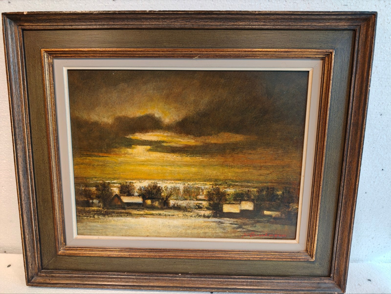 Juliaan Van Gaubergen - Scherpenheuvel zonsondergang, Enlèvement ou Envoi, Signé, Paysage