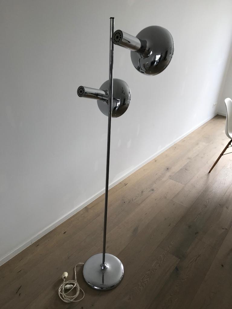 Lampe sur pied, Ophalen, Gebruikt, Vintage, Metaal