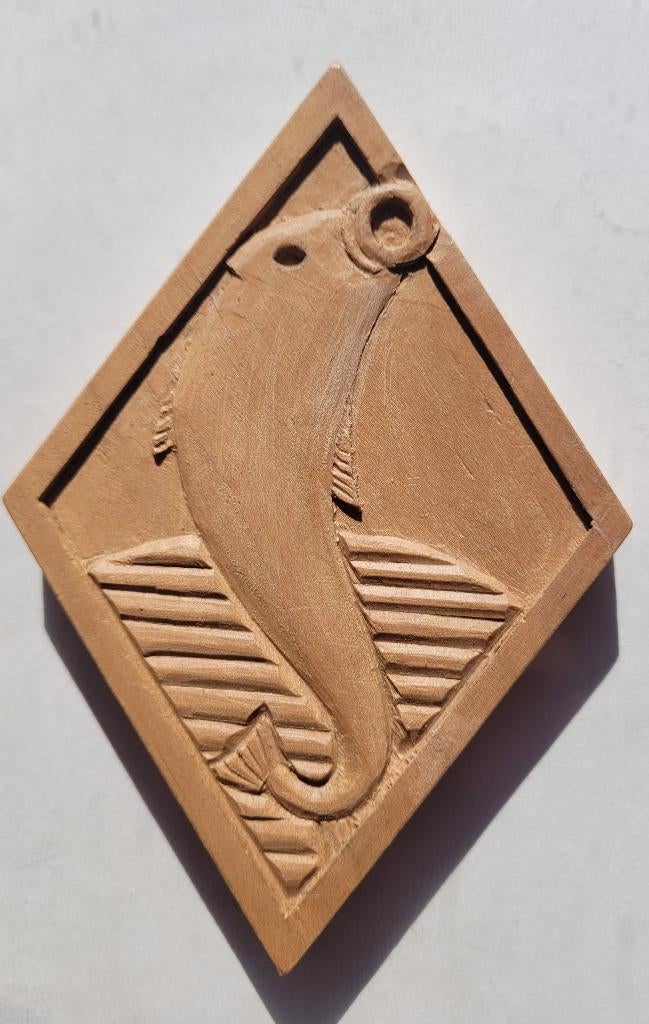 Ambachtelijke houten ORVAL forel, Ophalen of Verzenden