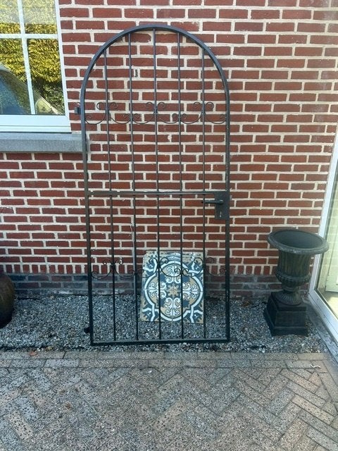 Metalen poort, Jardin & Terrasse, Enlèvement ou Envoi, Portail battant, Utilisé, Fer