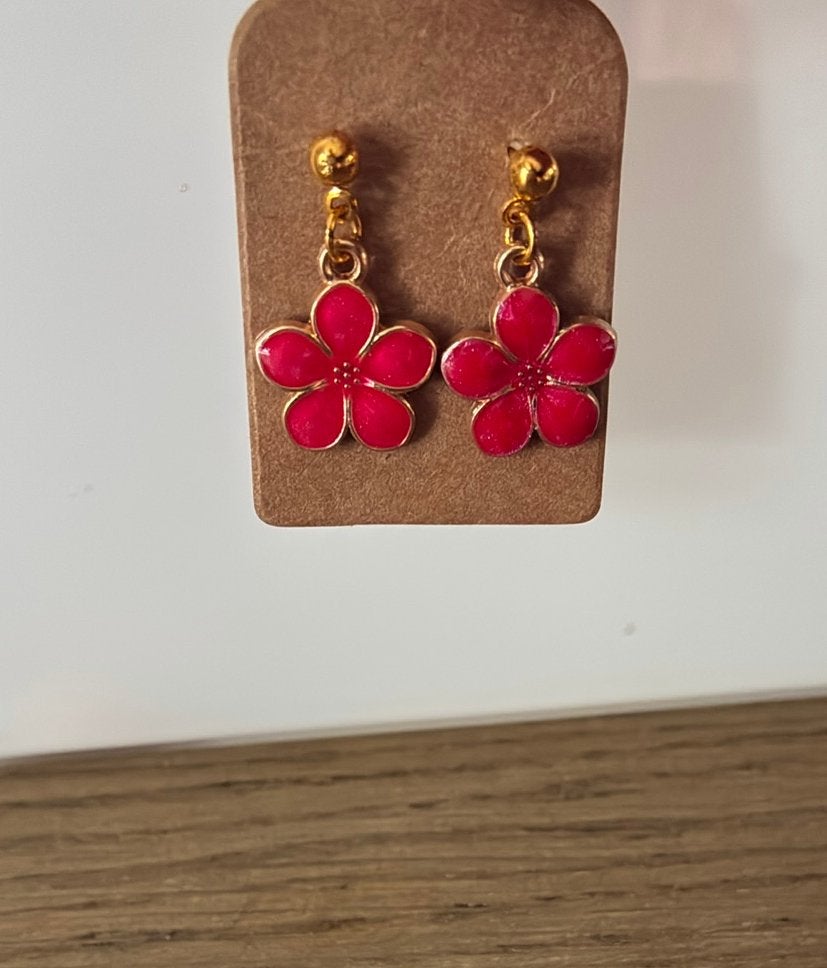 Boucles d'oreilles à fleurs, Or, Enlèvement, Neuf, Puces ou Clous