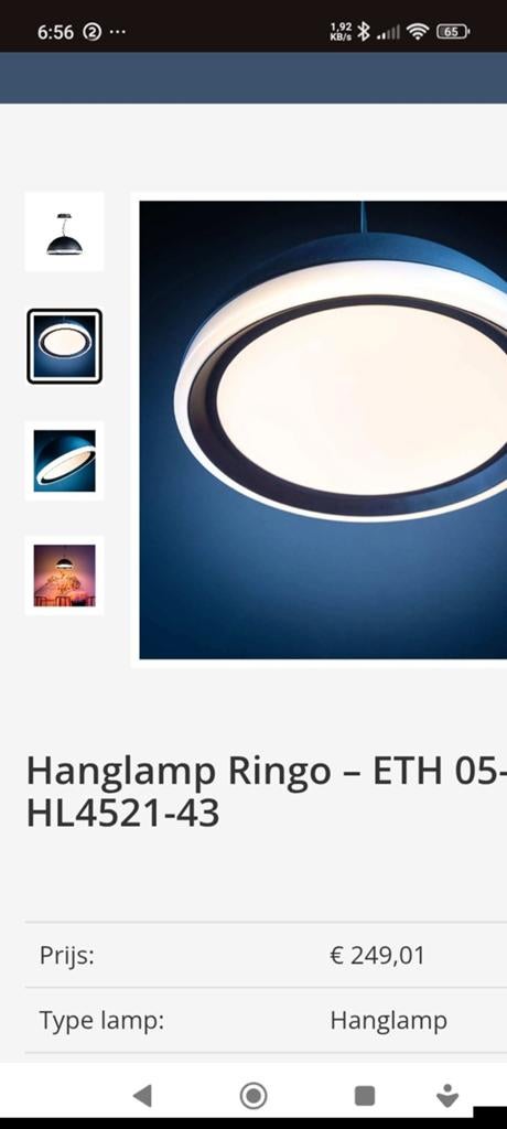 Led hanglamp ringo, Huis en Inrichting, Lampen | Spots, Ophalen, Led