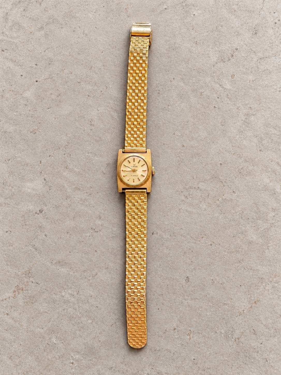 Vintage Lings 21 Prix horloge - goudkleurig 18K 0.750, Handtassen en Accessoires, Overige merken, Polshorloge, Ophalen of Verzenden