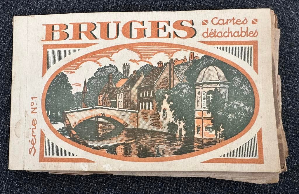 2 boekjes met Oude prentkaarten Brugge, niet beschreven, Ophalen, Gebruikt