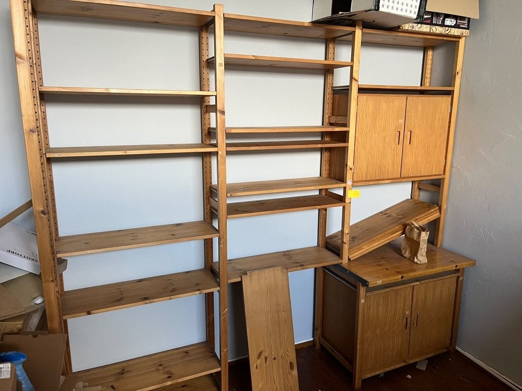 Grand IKEA IVAR en pin massif 4 sections - Bureau & Armoire, Ophalen, Gebruikt