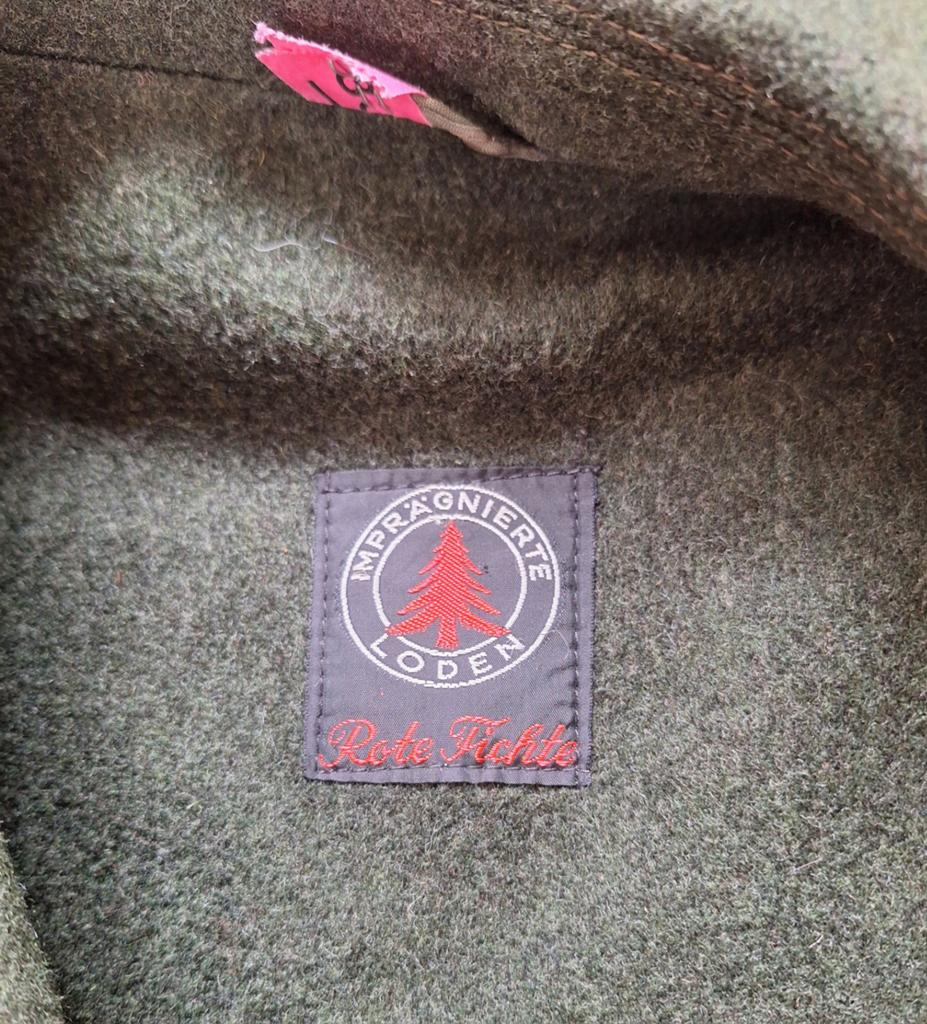 Vintage olijfgroene loden jas, Ophalen of Verzenden, Maat 48/50 (M)