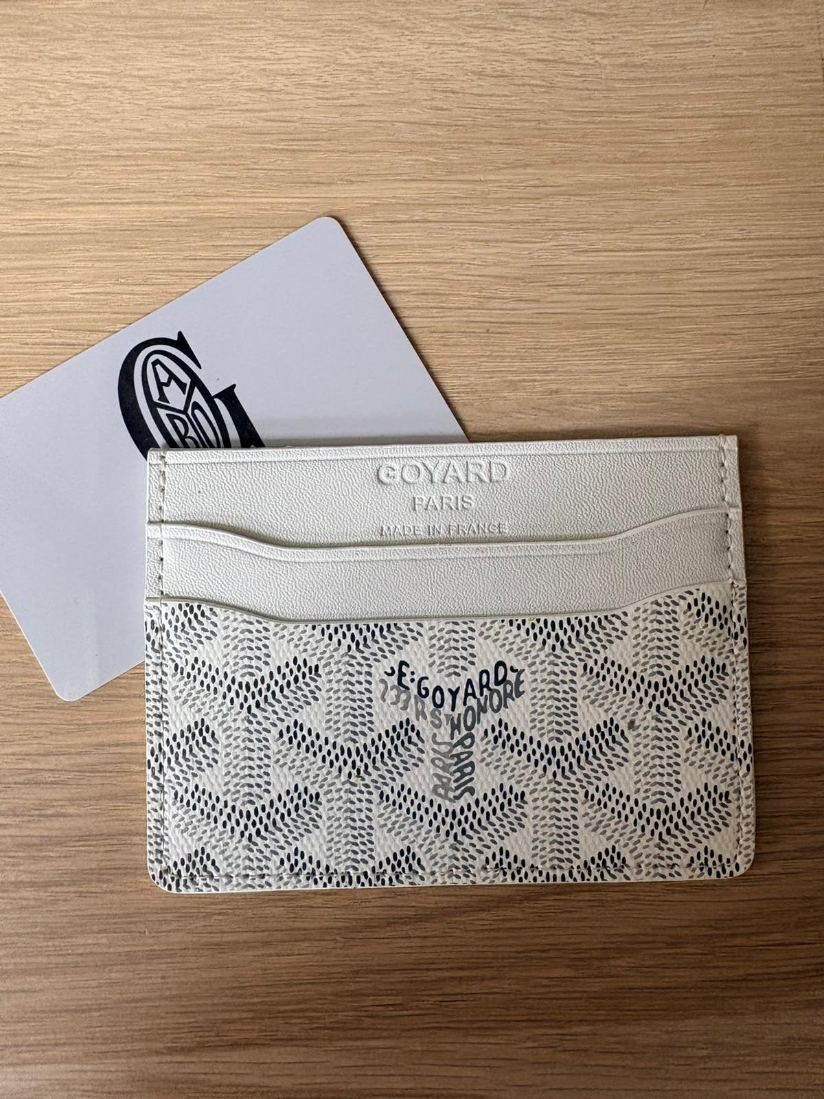 Porte cartes Goyard 1.1 avec boite carte et tissus, Envoi, Noir