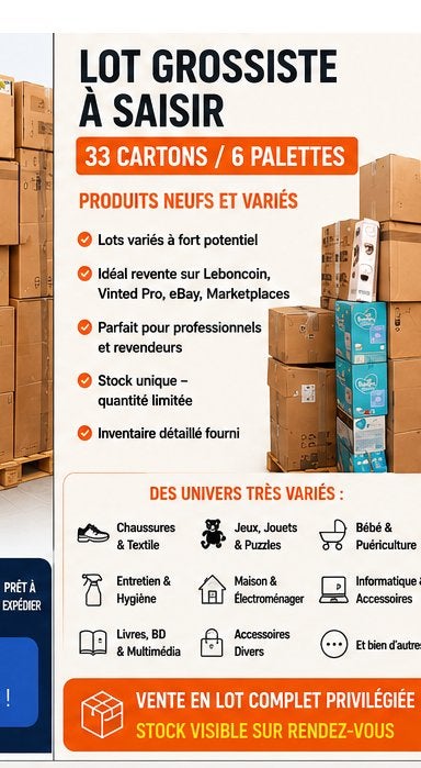 voorraadvermindering / liquidatie — 33 dozen/6 pallets, Ophalen of Verzenden, Overige categorie