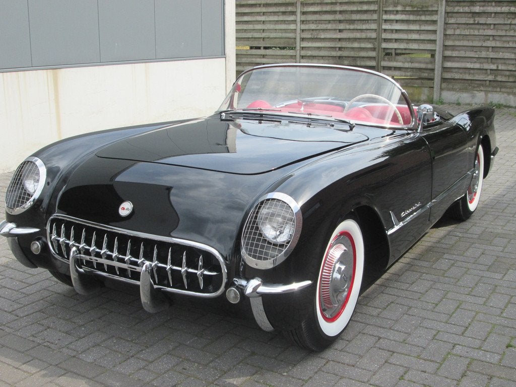Chevrolet Corvette 1954, Auto's, Automaat, Achterwielaandrijving, Zwart, Leder