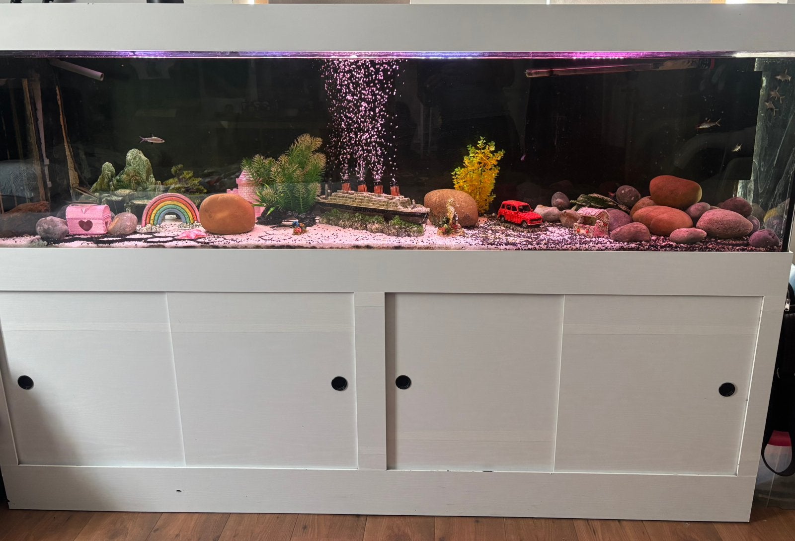 Aquarium 400 liter compleet, Dieren en Toebehoren, Ophalen, Inclusief toebehoren, Gebruikt, Filter