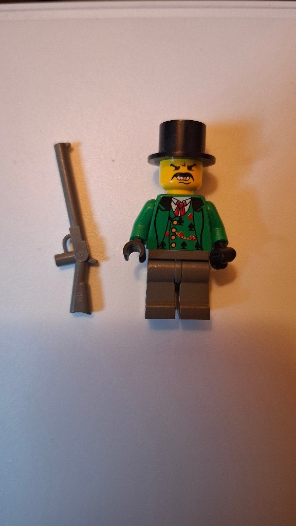 Lego minifig bandit Dewey Cheatum, Enlèvement, Utilisé, Minifigurine, Lego