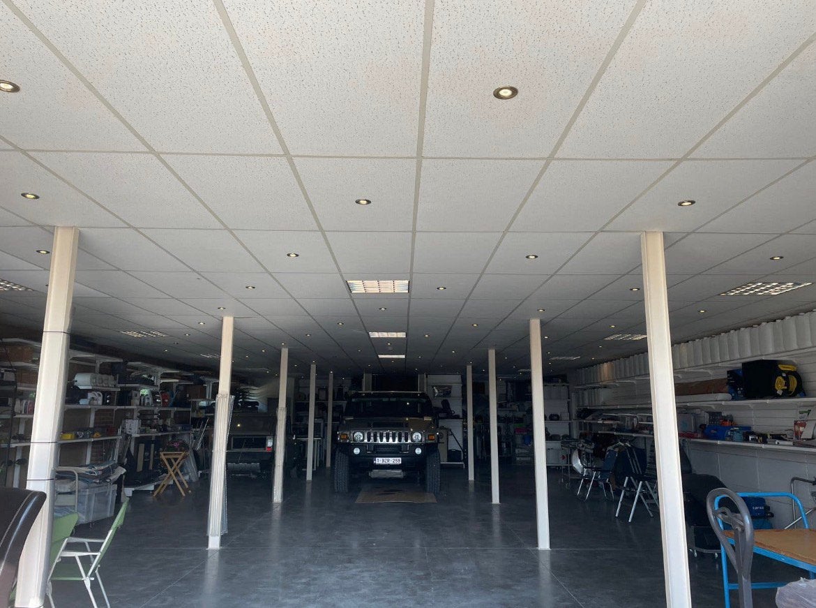 Plafondtegels rockfon met profiel,reeds afgebroken +- 200 m2, Ophalen