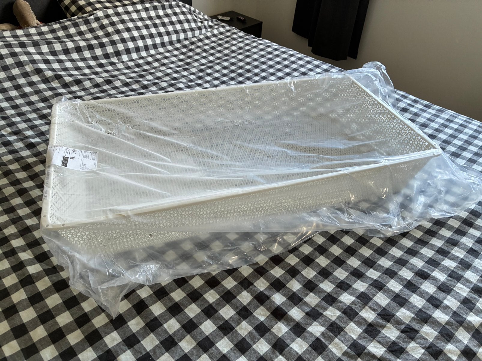 Ikea Metalen draadmand met uittrekrail wit 100x58 cm 2 stuks, Ophalen, Nieuw